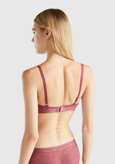  Kadın Bordo Dantelli Sütyen