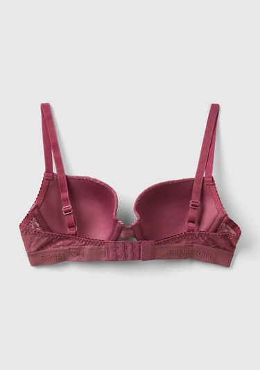  Kadın Bordo Dantelli Sütyen