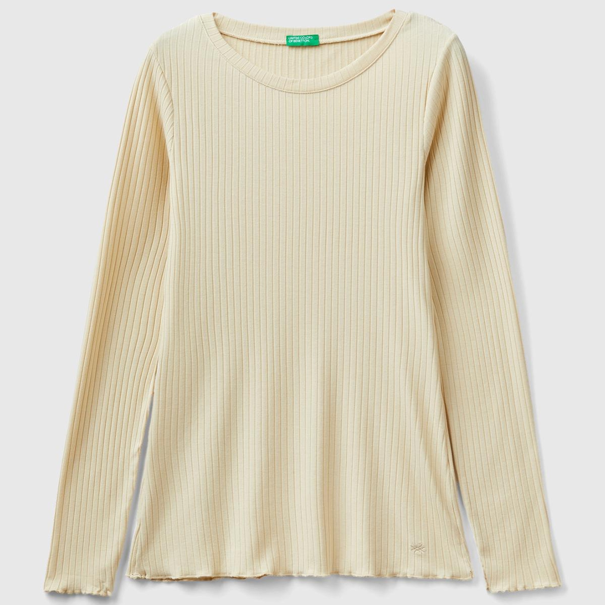 Kadın Bej Logo Detaylı T-Shirt