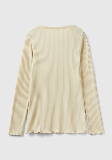  Kadın Bej Logo Detaylı T-Shirt