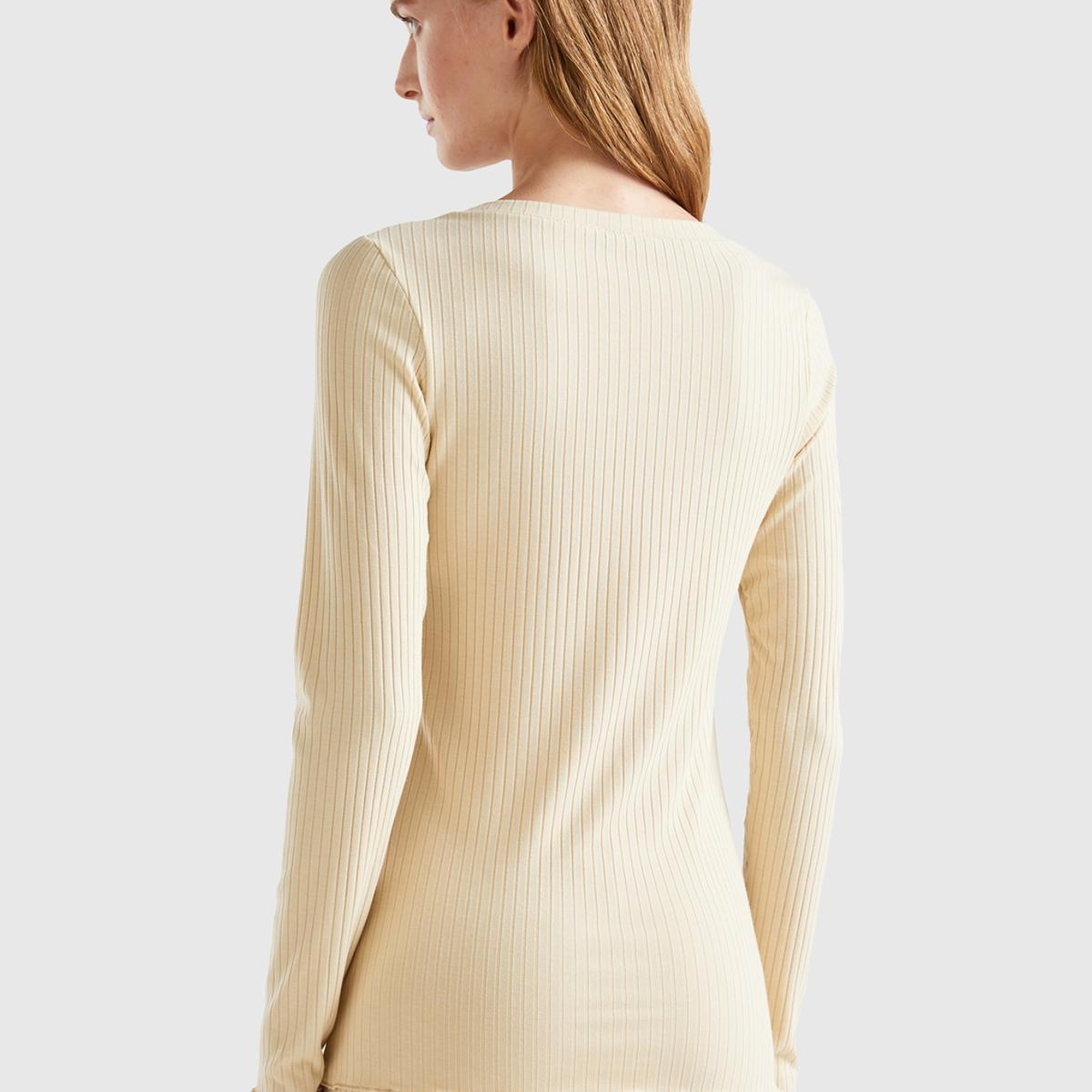 Kadın Bej Logo Detaylı T-Shirt