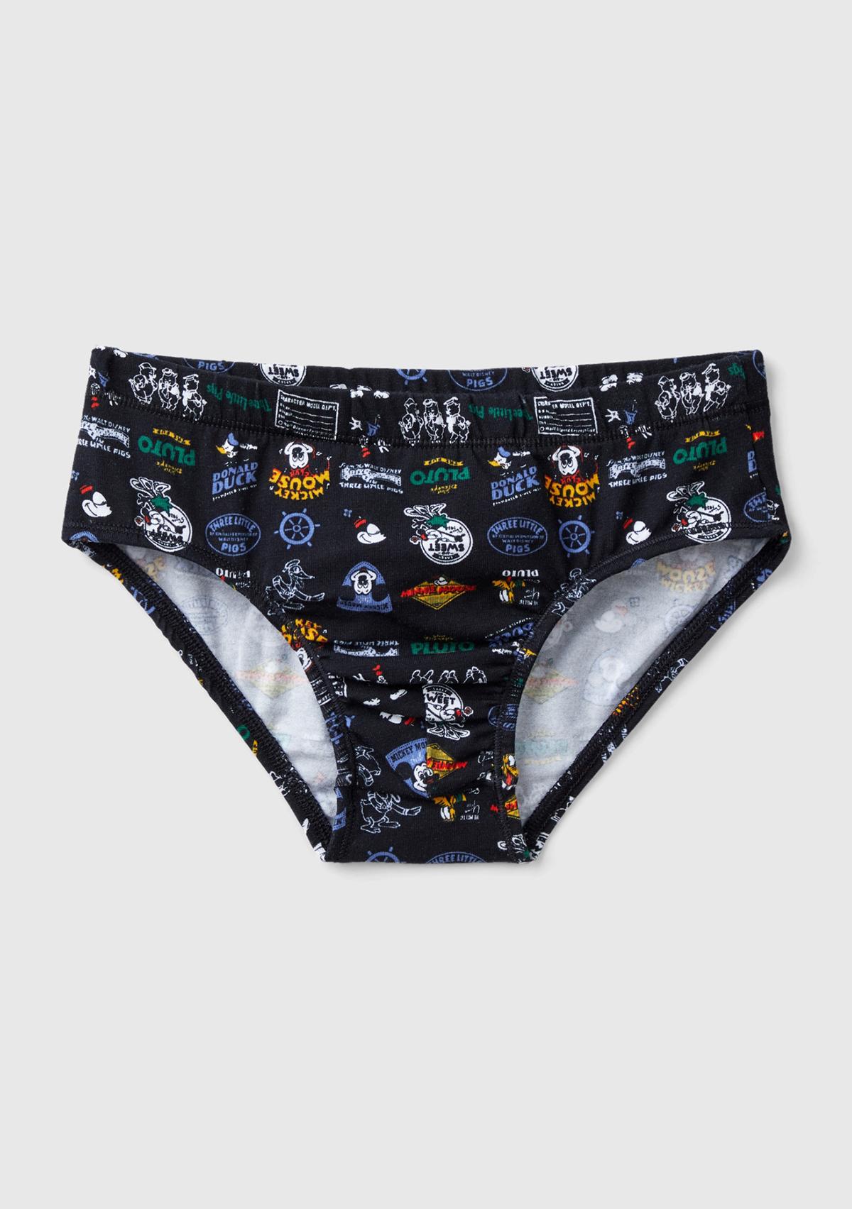  Erkek Çocuk Siyah Mickey Baskılı Külot