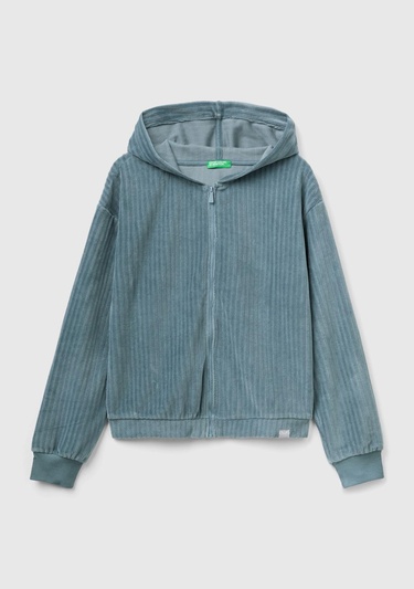  Kadın Antrasit Geniş Ribanalı Sweatshirt