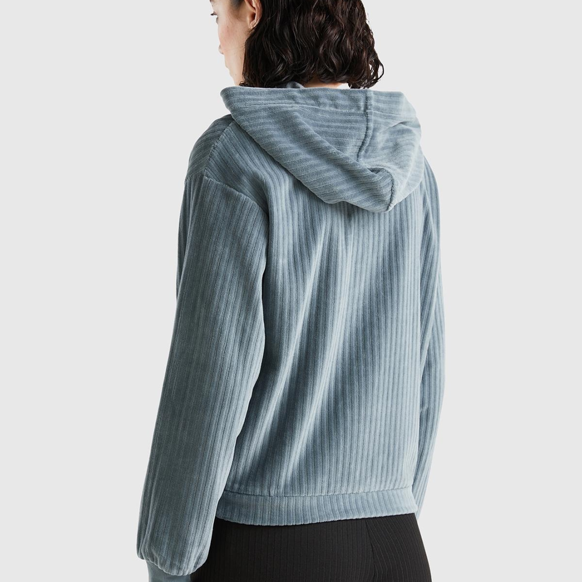 Kadın Antrasit Geniş Ribanalı Sweatshirt