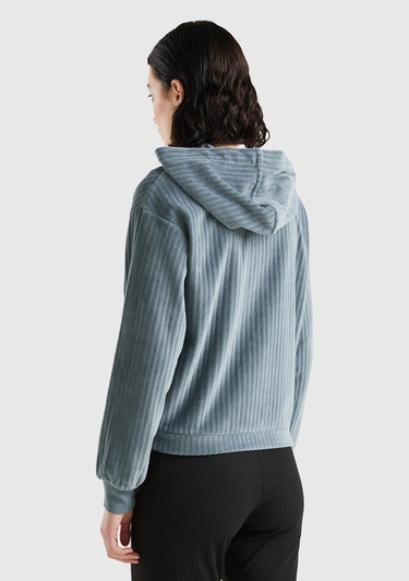  Kadın Antrasit Geniş Ribanalı Sweatshirt