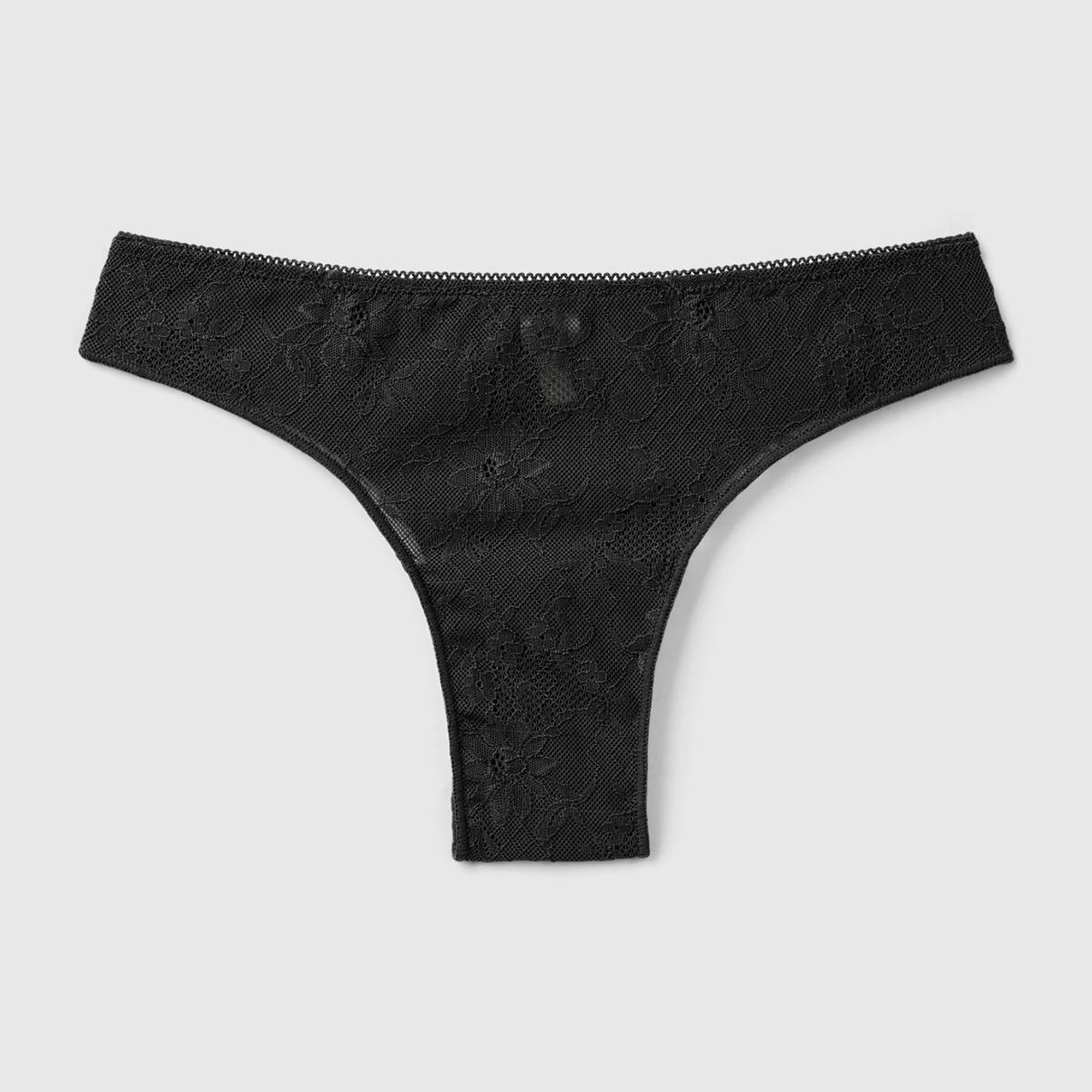 Kadın Siyah Dantelli Brazilian Külot