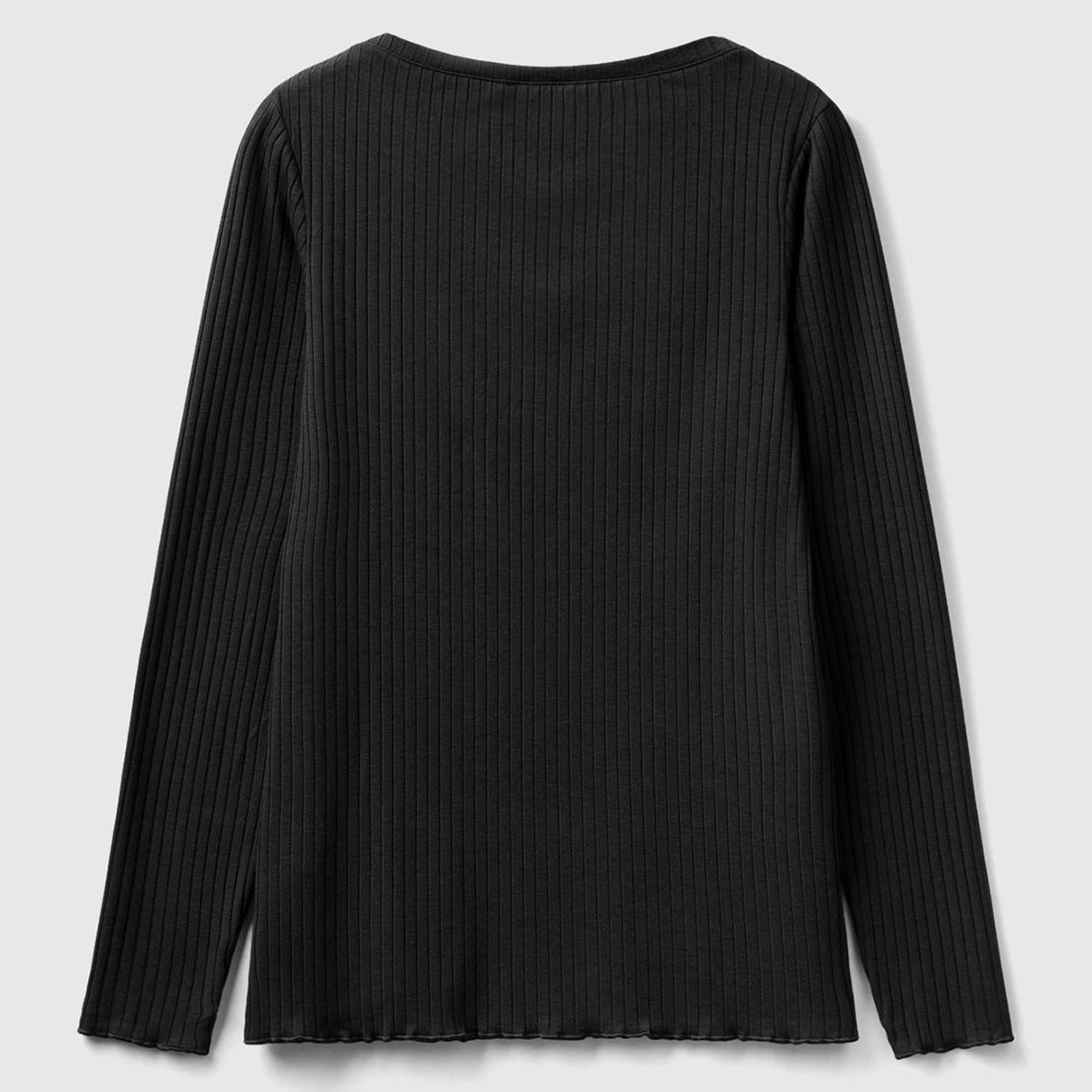 Kadın Siyah Logo Detaylı T-Shirt