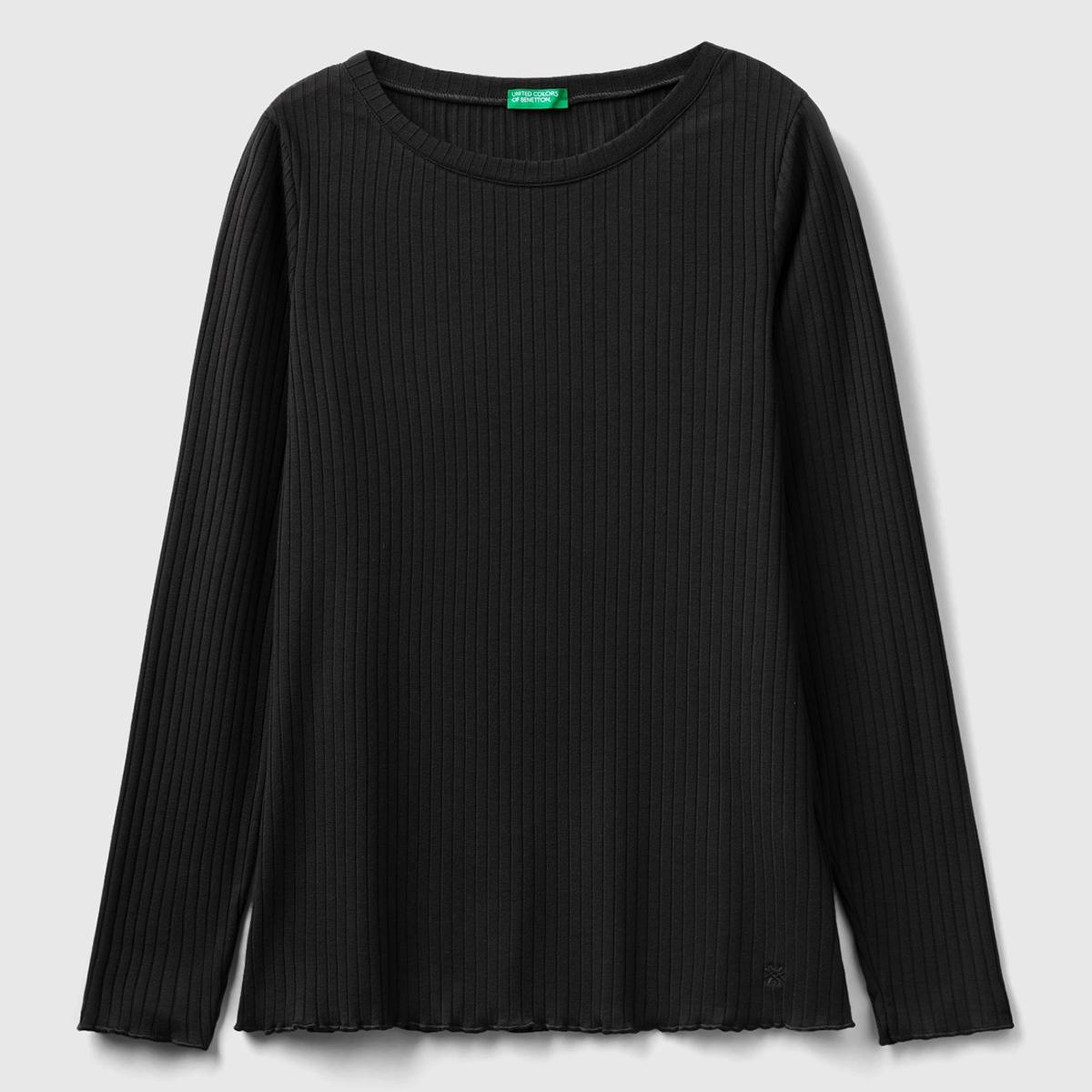 Kadın Siyah Logo Detaylı T-Shirt