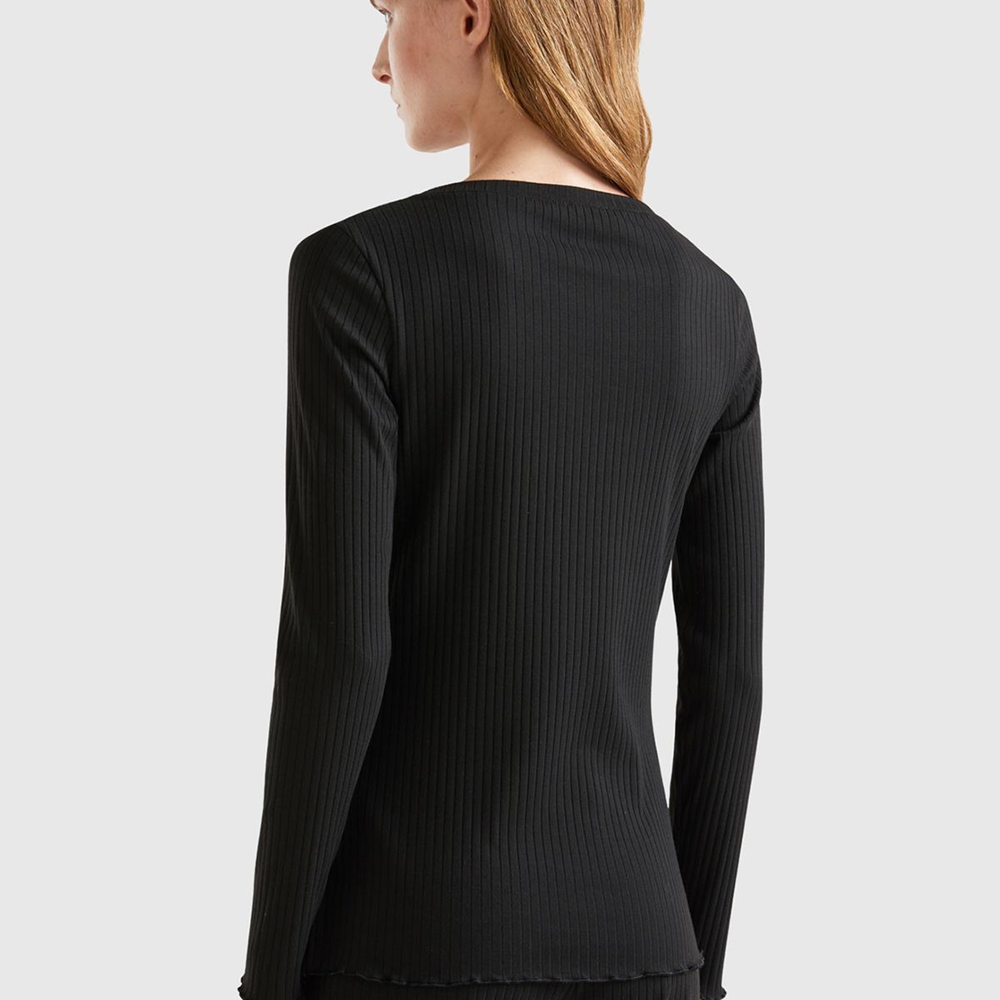 Kadın Siyah Logo Detaylı T-Shirt