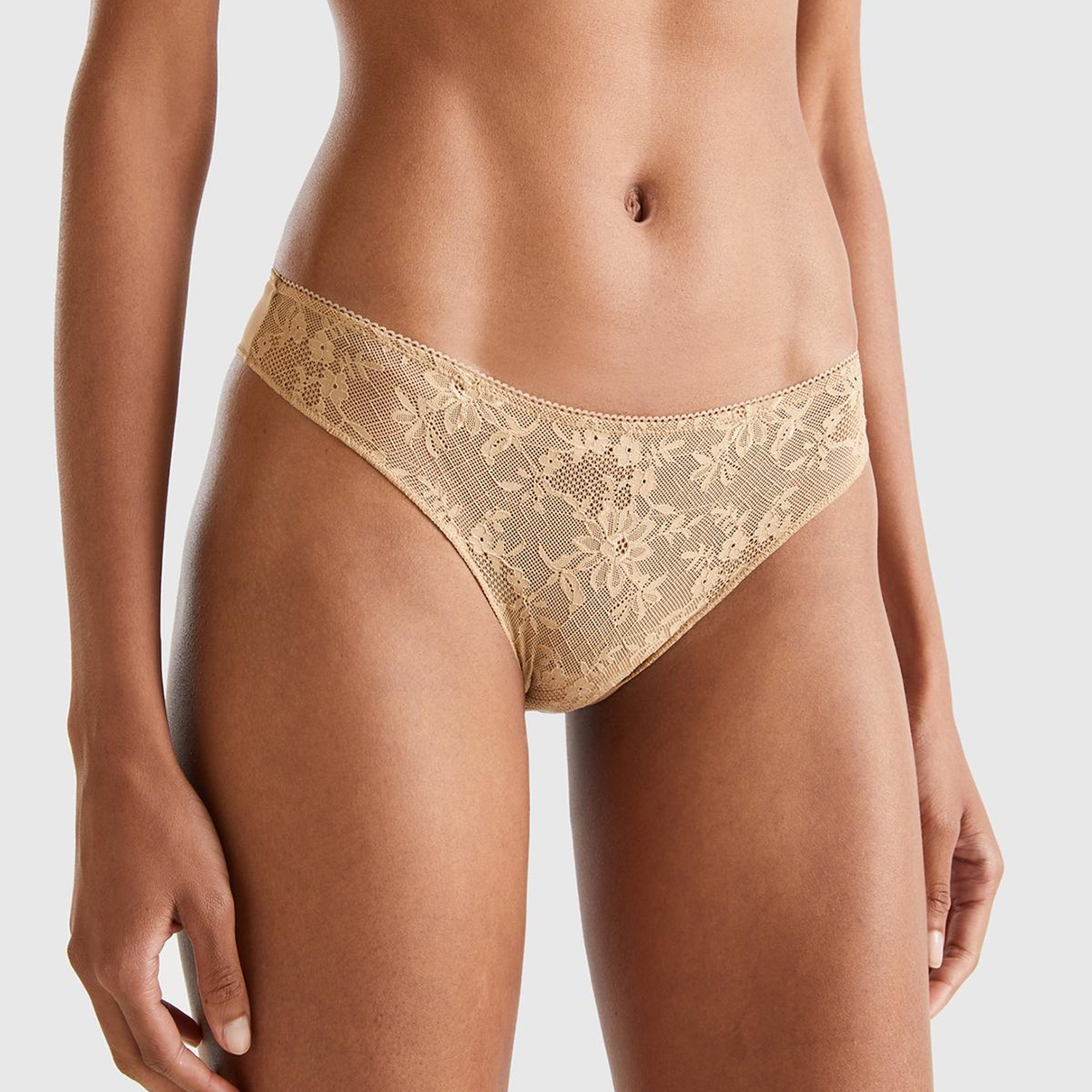 Kadın Taba Dantelli Brazilian Külot