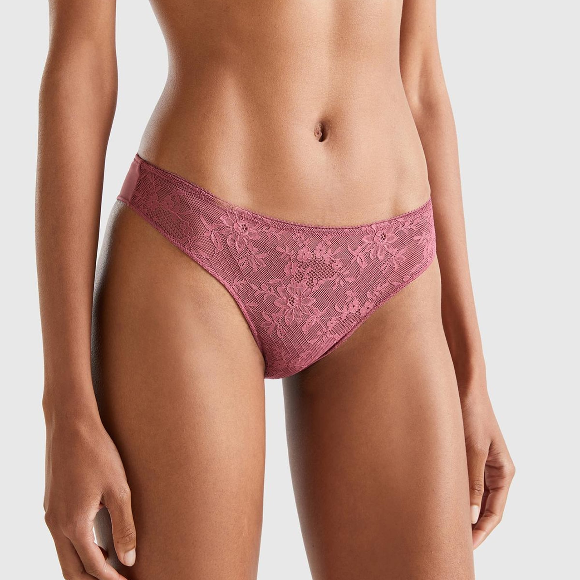 Kadın Bordo Dantelli Brazilian Külot