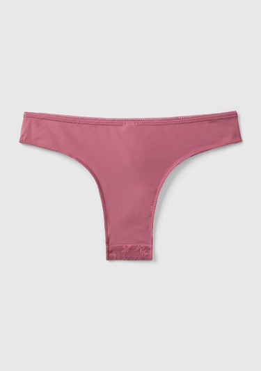  Kadın Bordo Dantelli Brazilian Külot