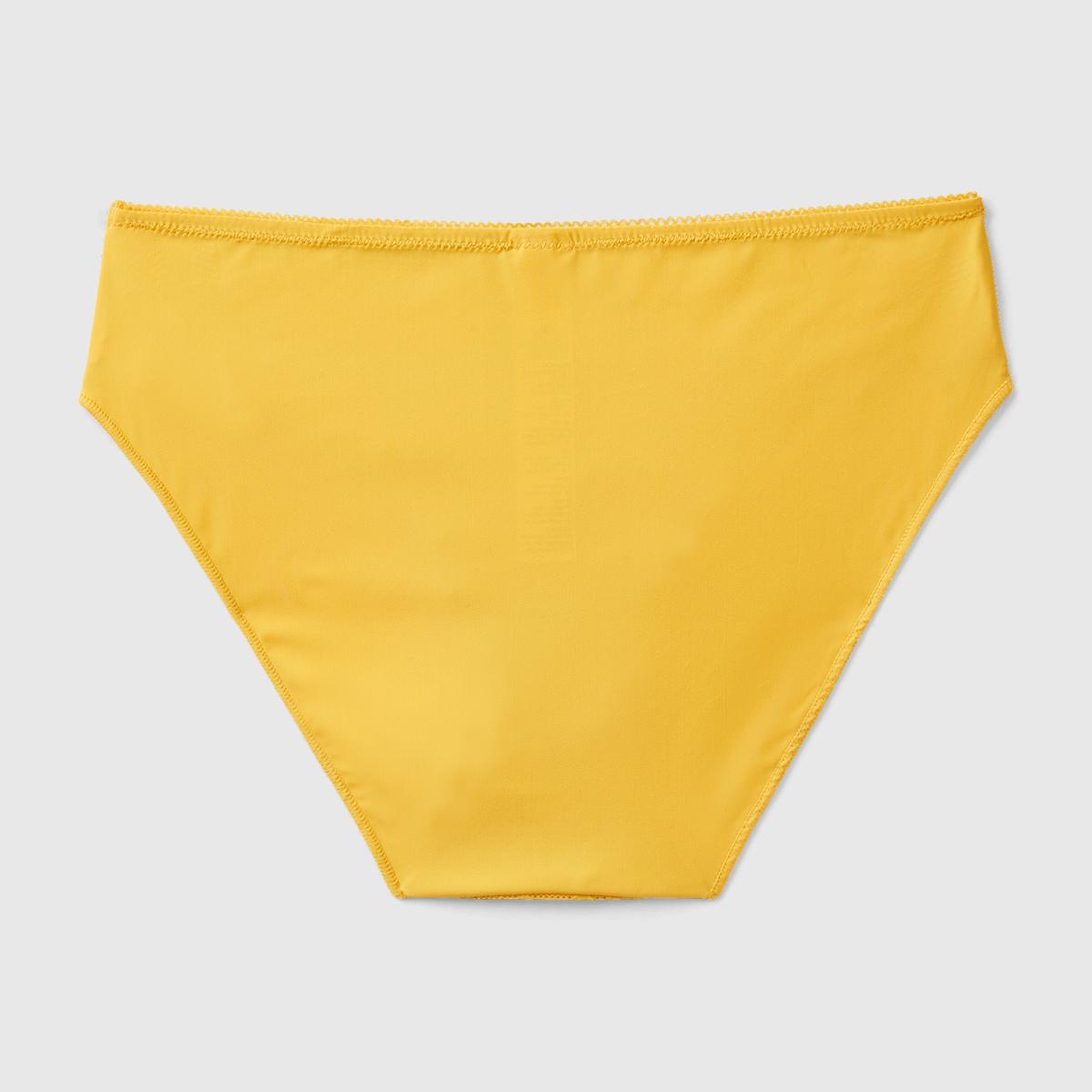 Kadın Hardal Dantelli Slip Külot