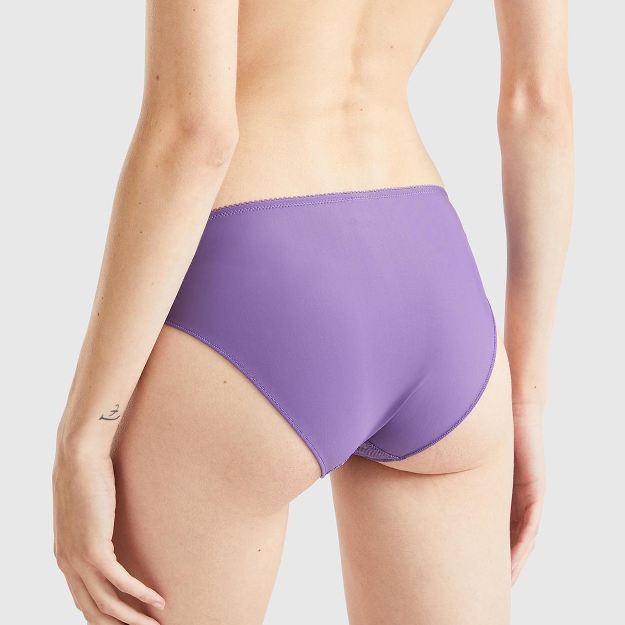 Kadın Mor Dantelli Slip Külot