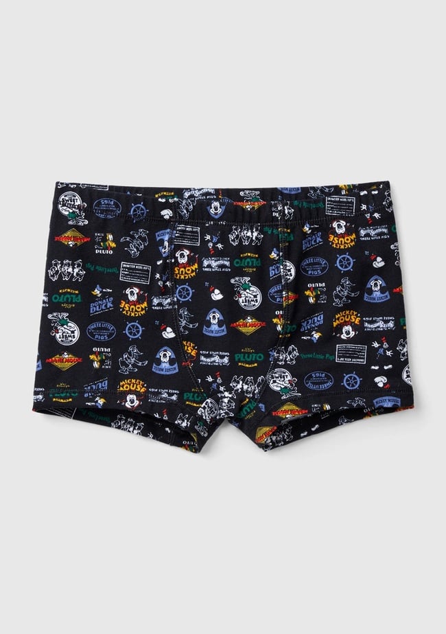  Erkek Çocuk Siyah Mickey Baskılı Boxer