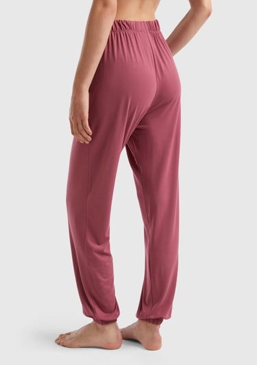  Kadın Bordo Büzgü Paçalı Eşofman Alt