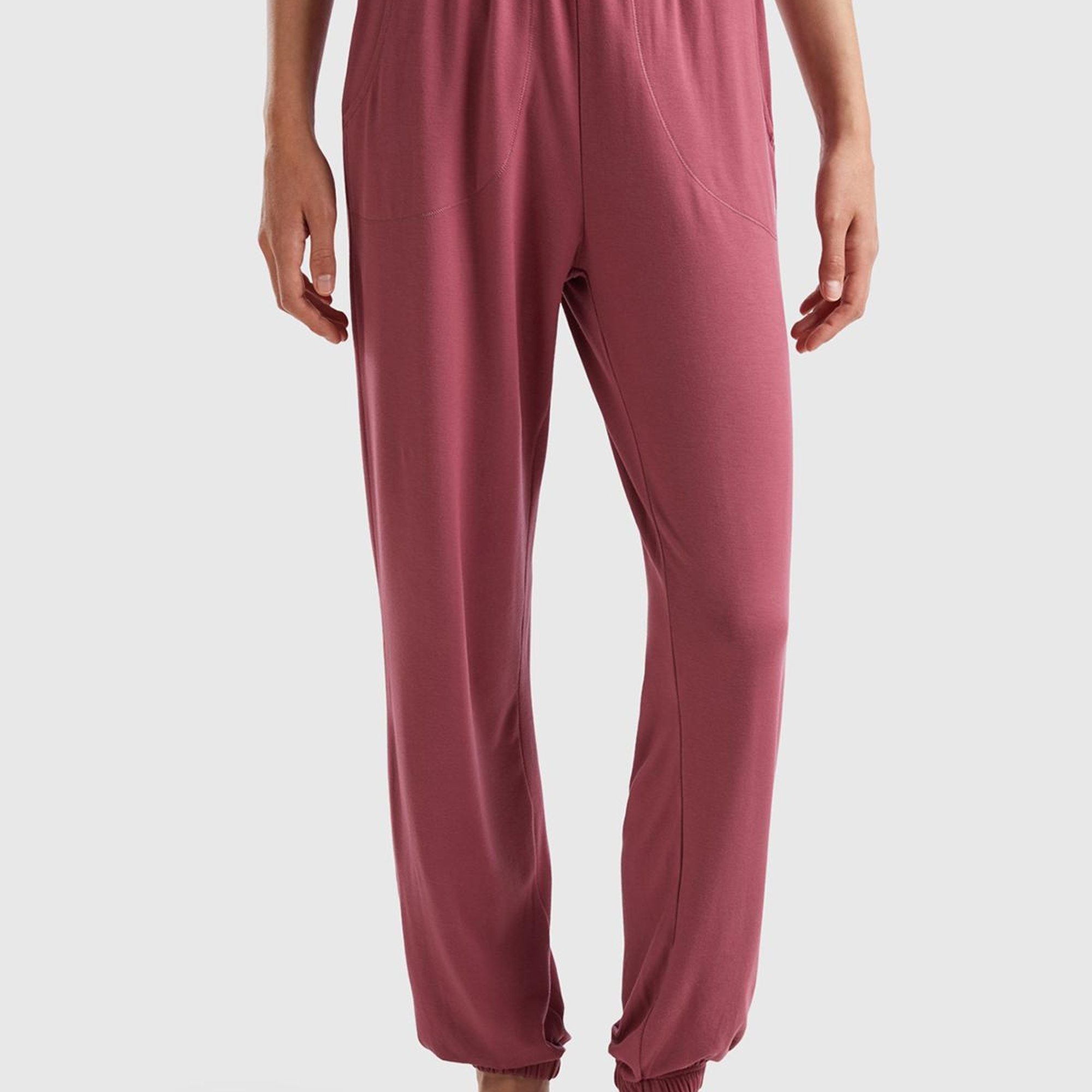 Kadın Bordo Büzgü Paçalı Eşofman Alt