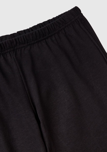  Erkek Çocuk Siyah Mickey Baskılı Pijama Takımı