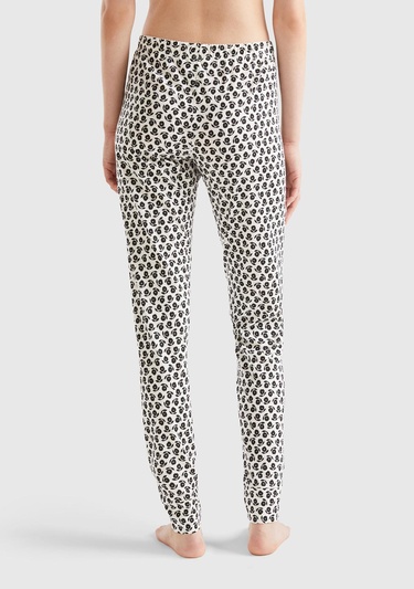  Kadın Karışık Tamamı Desenli Viskoz Karışımlı Pijama Alt