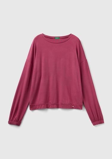  Kadın Bordo Etiket Detaylı Sweatshirt
