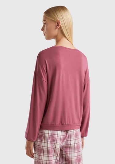  Kadın Bordo Etiket Detaylı Sweatshirt