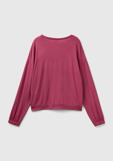  Kadın Bordo Etiket Detaylı Sweatshirt
