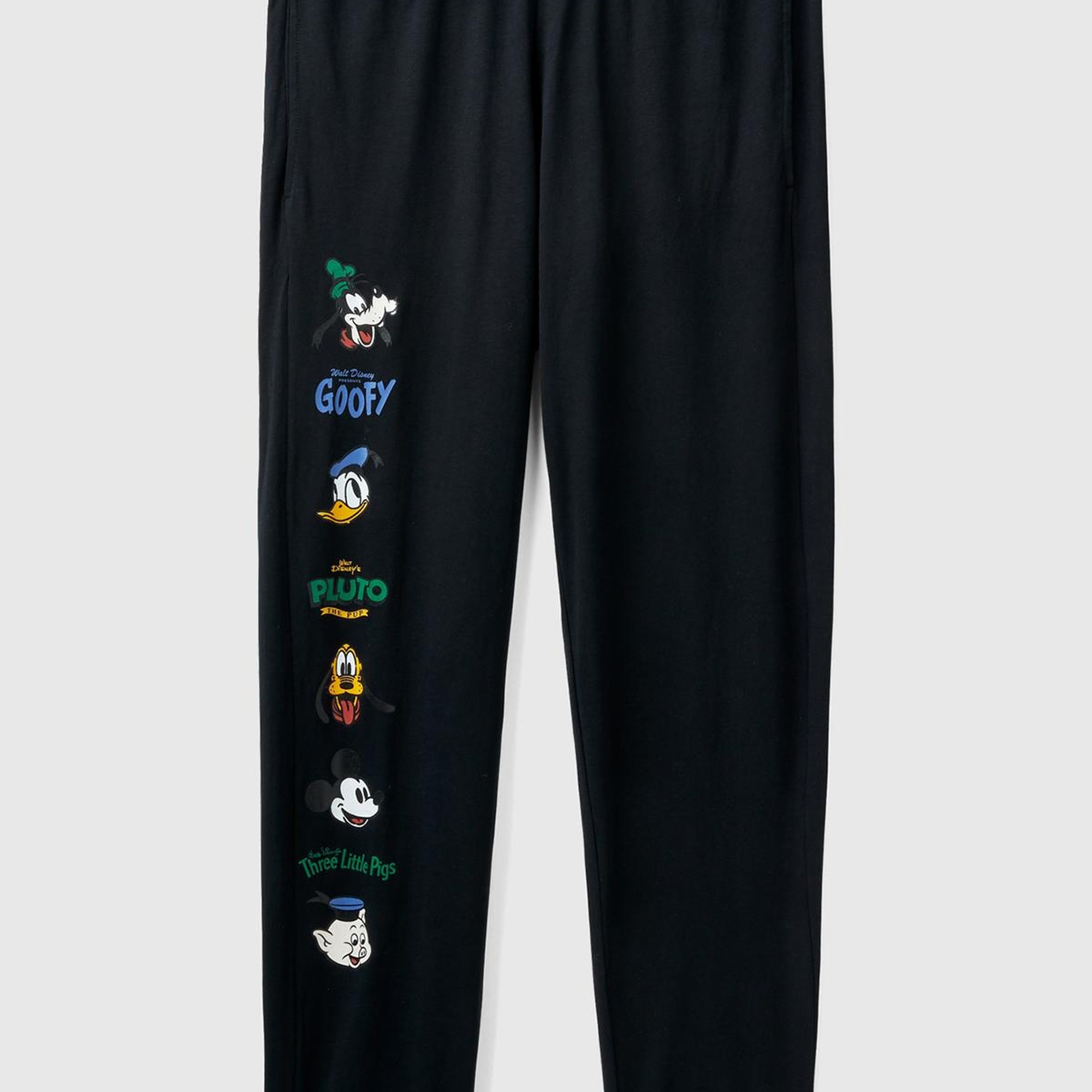 Erkek Siyah Yanı Disney Baskılı Eşofman Altı