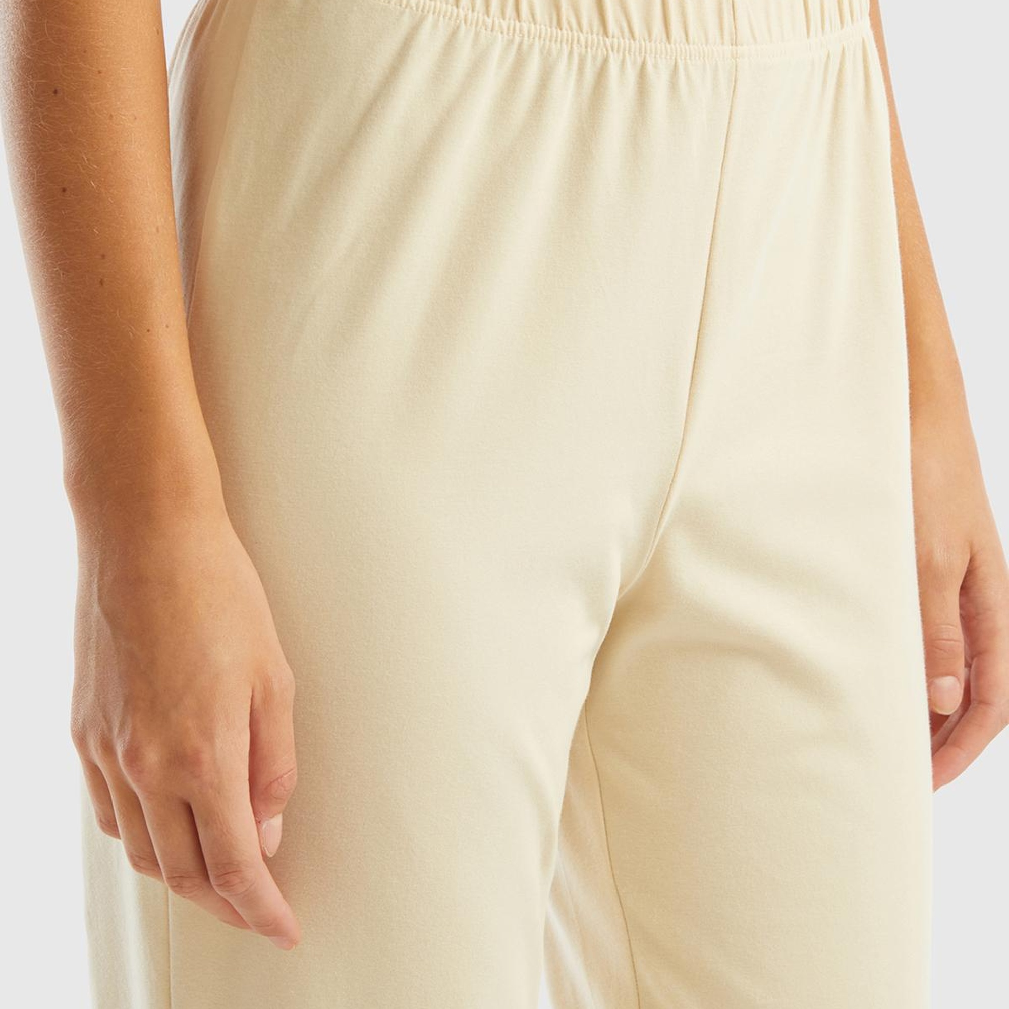 Kadın Bej Slogan Baskılı Pijama Takımı