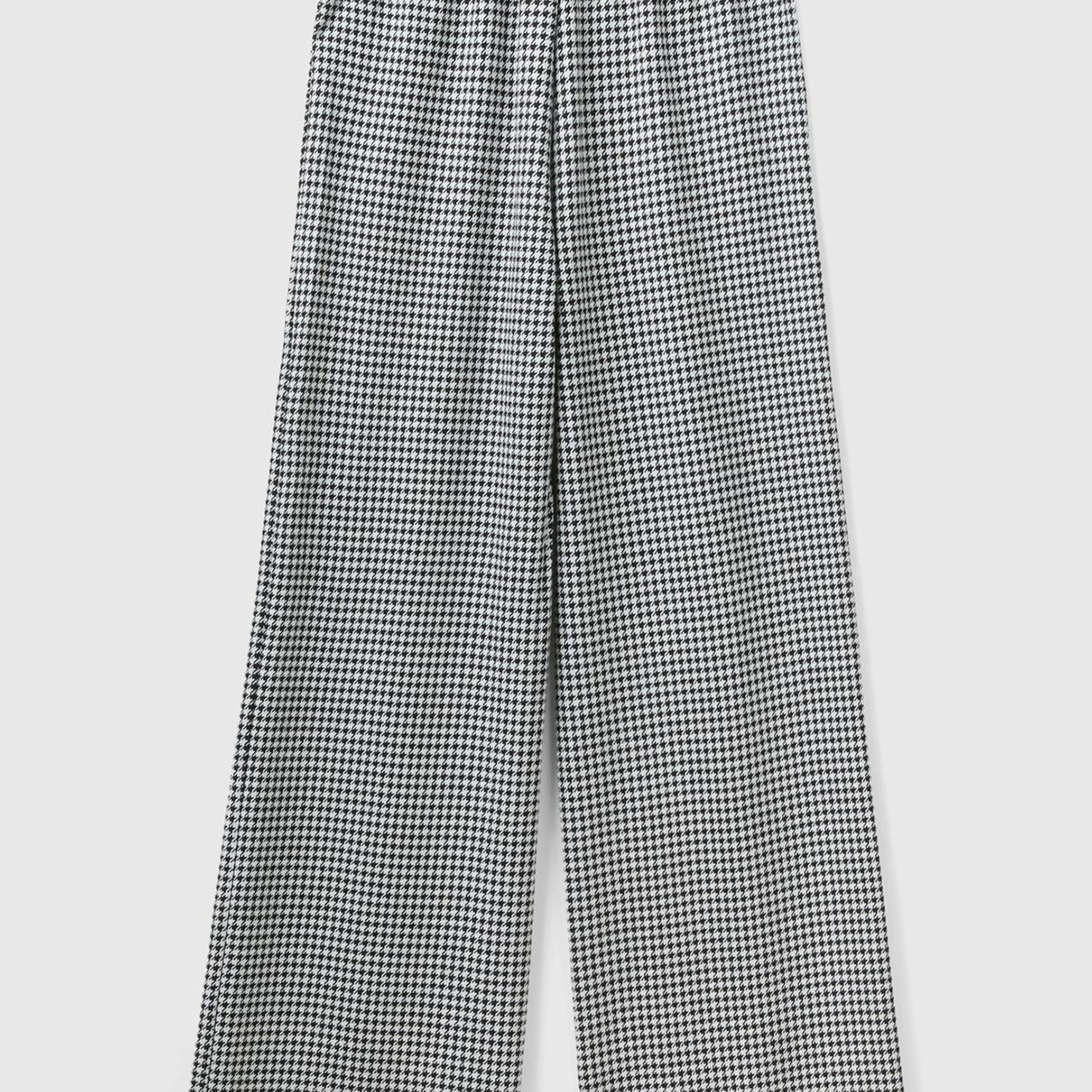 Kadın Siyah-Beyaz Tamamı Desenli Geniş Paça Viskoz Karışımlı Pijama Alt