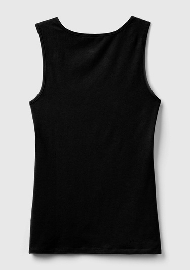  Kadın Siyah Yakası Dantel Detaylı Üst