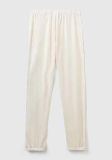  Kadın Krem Büzgü Paçalı Disney Baskılı Eşofman Alt