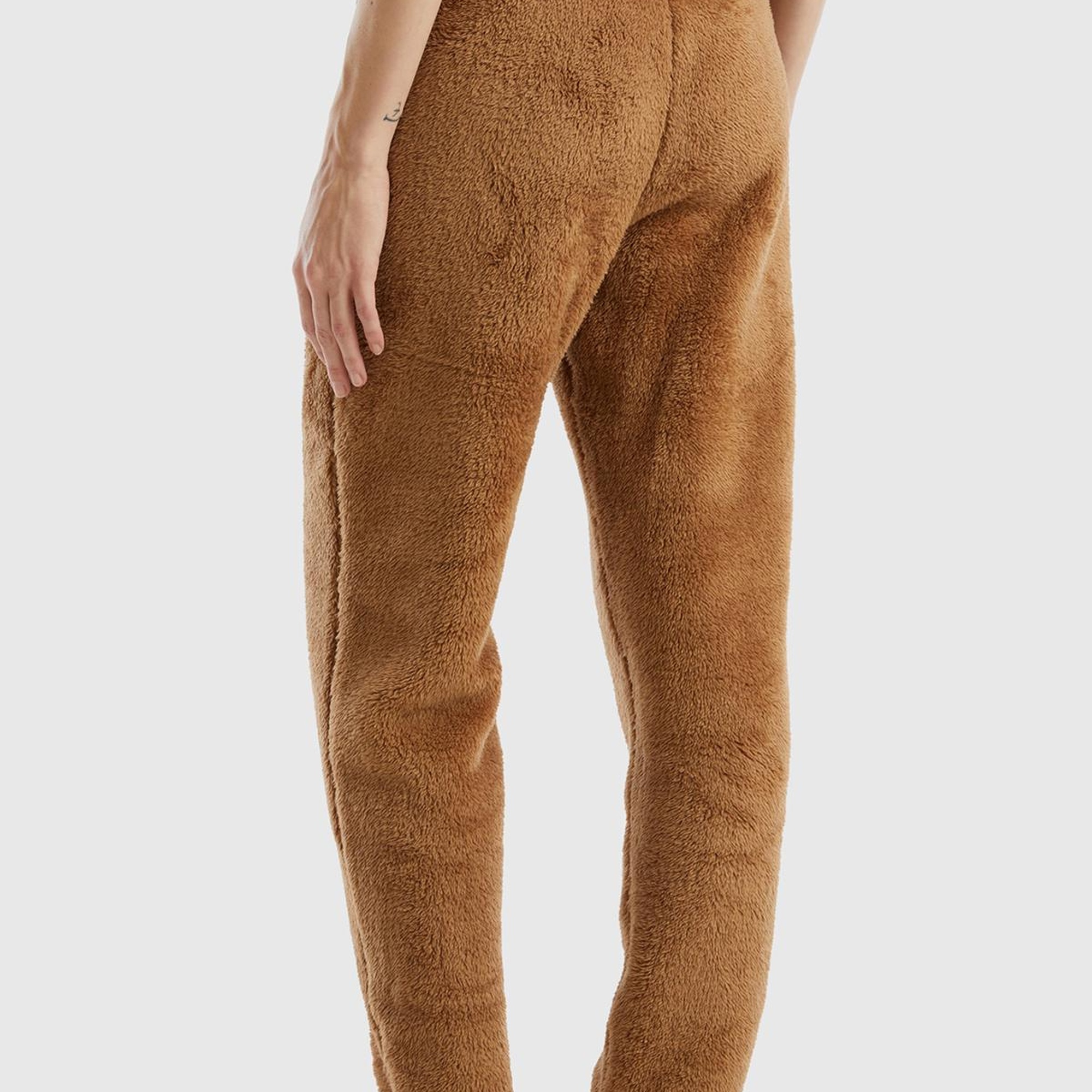 Kadın Taba Beli Lastikli Peluş Eşofman Alt