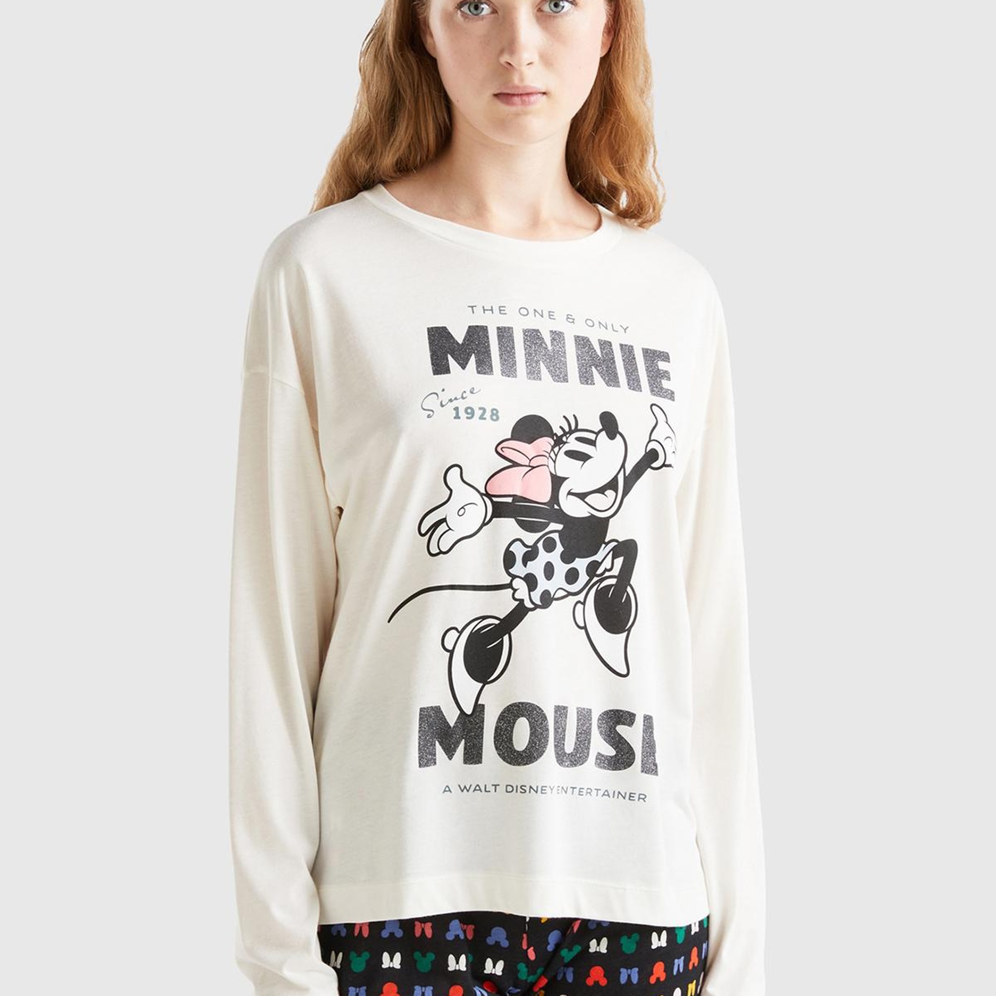 Kadın Krem Disney Baskılı T-Shirt