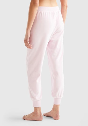  Kadın Gül Kurusu Beli Lastikli Şönil Eşofman Altı