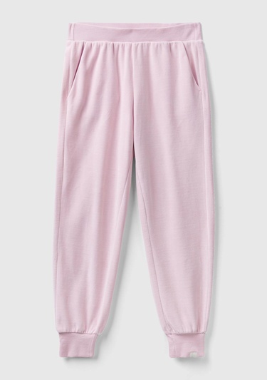  Kadın Gül Kurusu Beli Lastikli Şönil Eşofman Altı