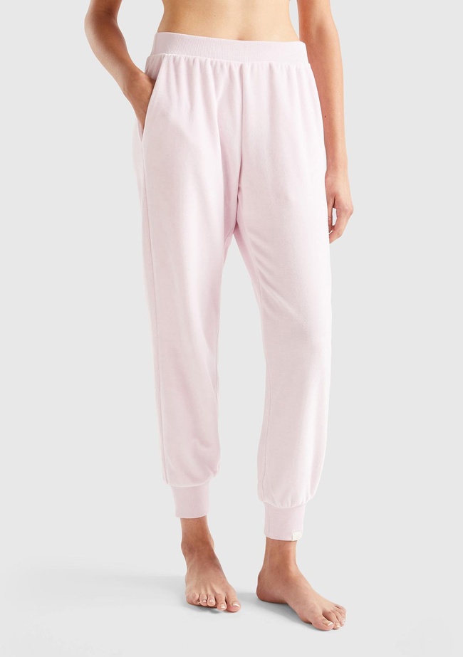  Kadın Gül Kurusu Beli Lastikli Şönil Eşofman Altı