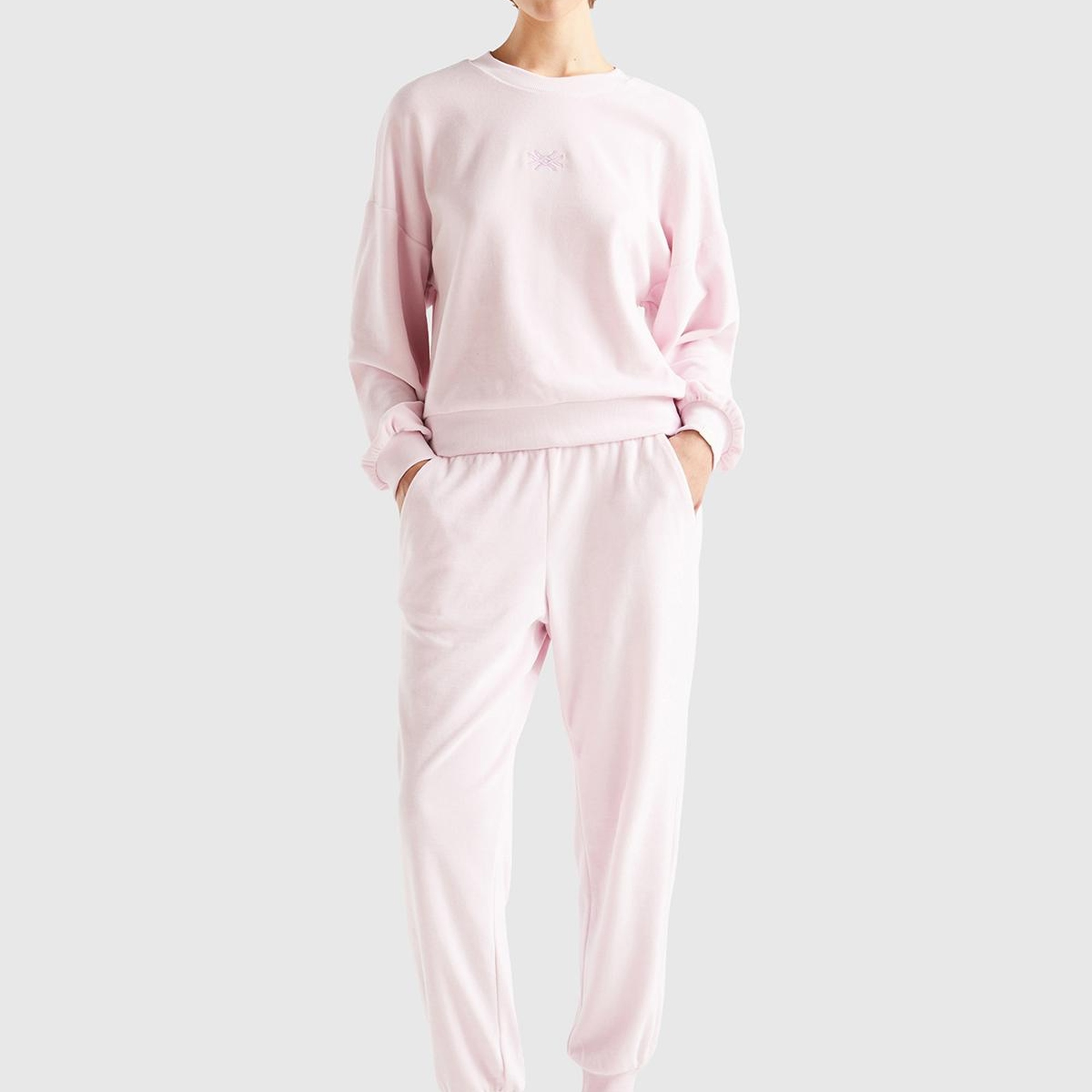 Kadın Gül Kurusu Beli Lastikli Şönil Eşofman Altı