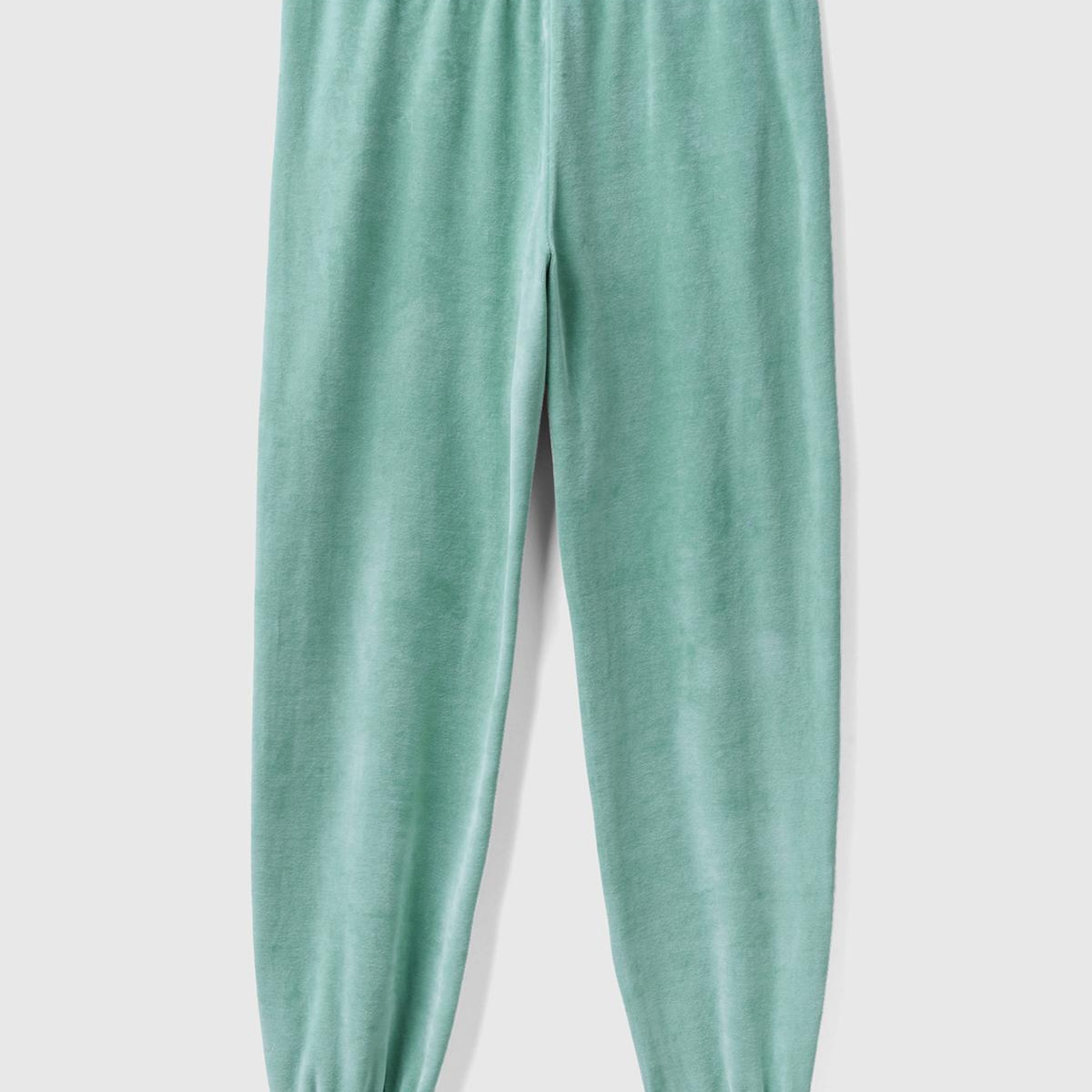 Kadın Su Yeşili Beli Lastikli Şönil Eşofman Altı