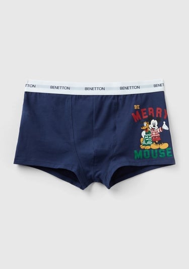  Erkek Lacivert Disney Baskılı Boxer