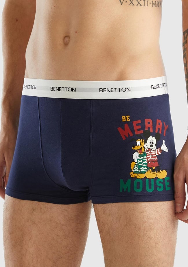  Erkek Lacivert Disney Baskılı Boxer