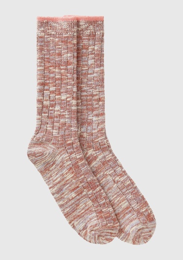  Unisex Kahverengi  Uzun Muline Çorap