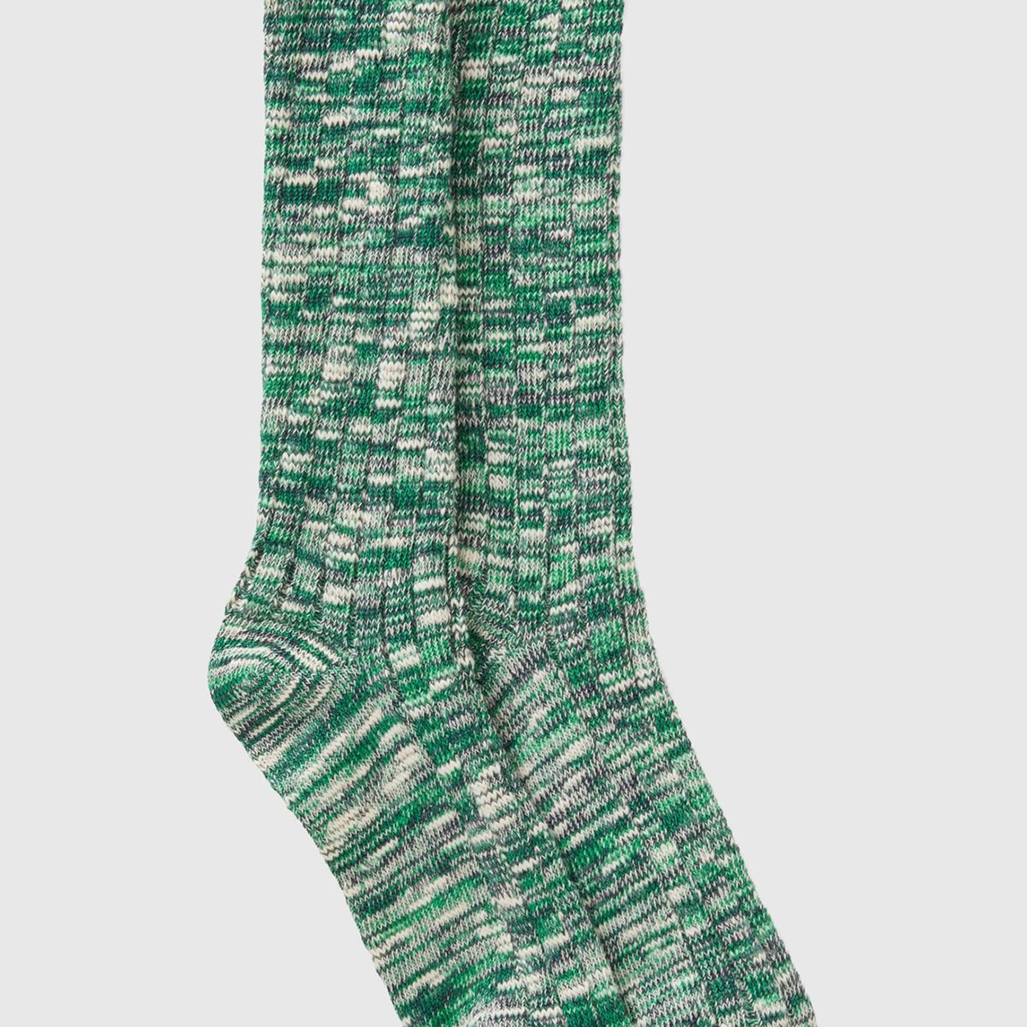 Unisex Yeşil  Uzun Muline Çorap