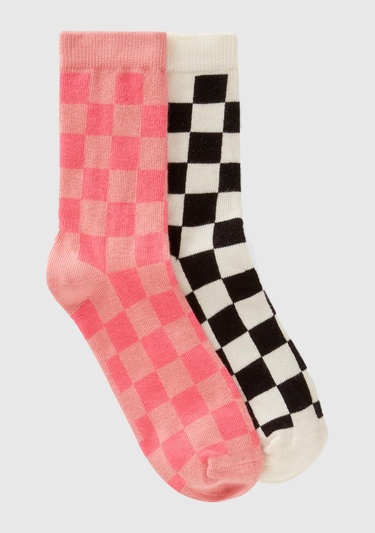  Erkek Çocuk Pembe Mix 2'li Soket Çorap