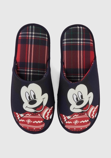  Unisex Lacivert Mickey Desenli Terlik