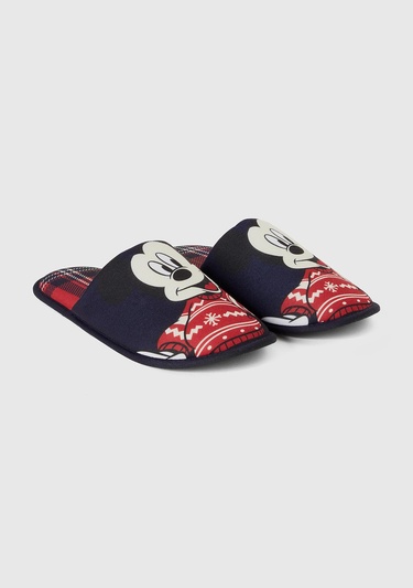  Unisex Lacivert Mickey Desenli Terlik