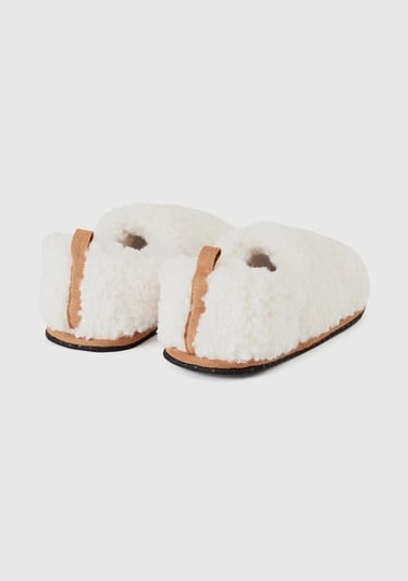  Erkek Çocuk Bej Peluş Panduf