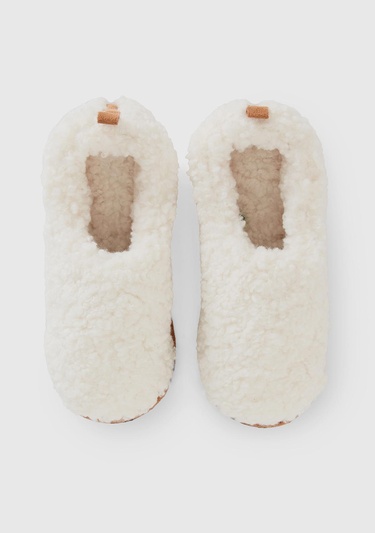  Erkek Çocuk Bej Peluş Panduf