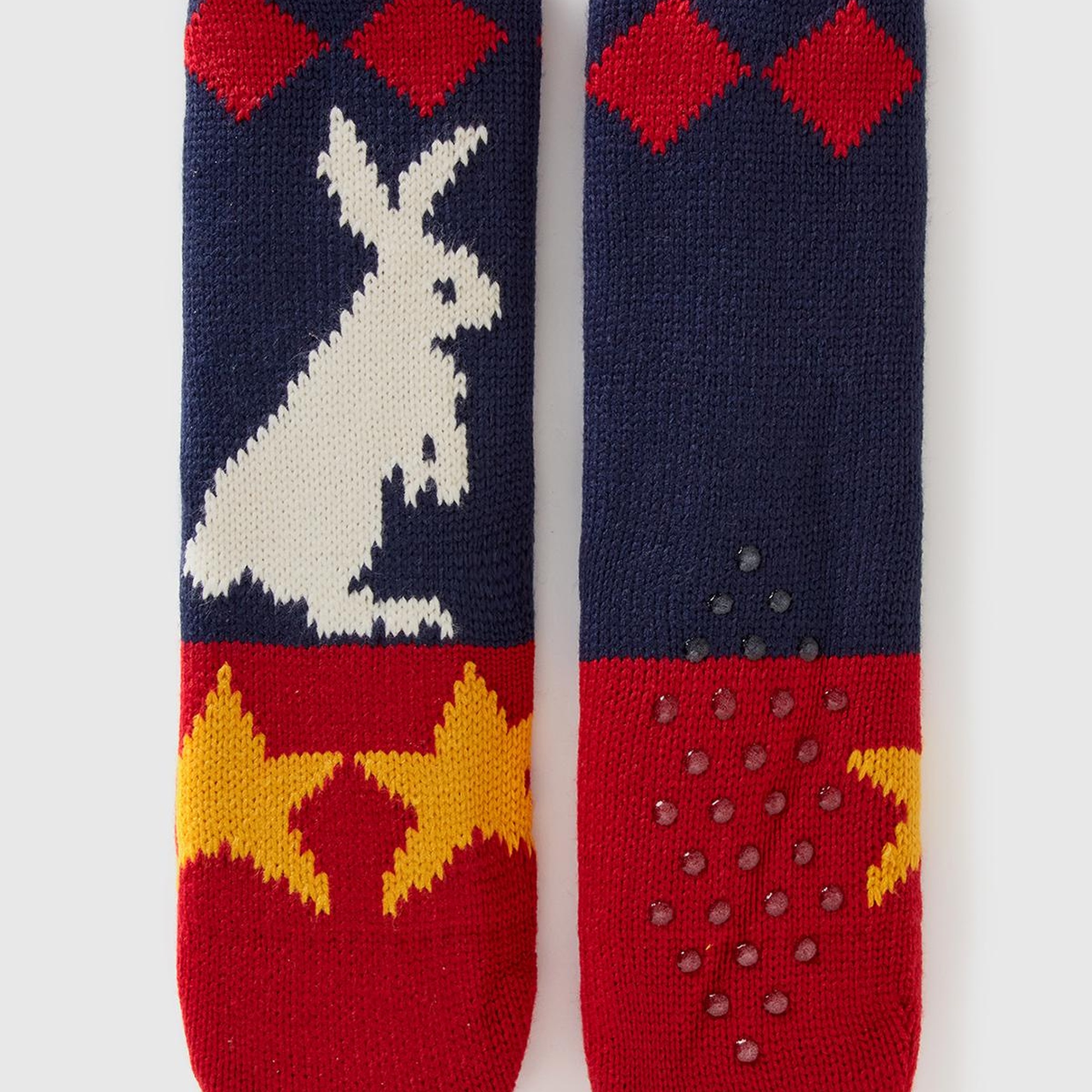 Unisex Lacivert Mix Tavşan Desenli Soket Çorap