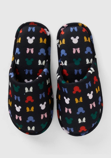  Erkek Çocuk Siyah Mickey Desenli Terlik