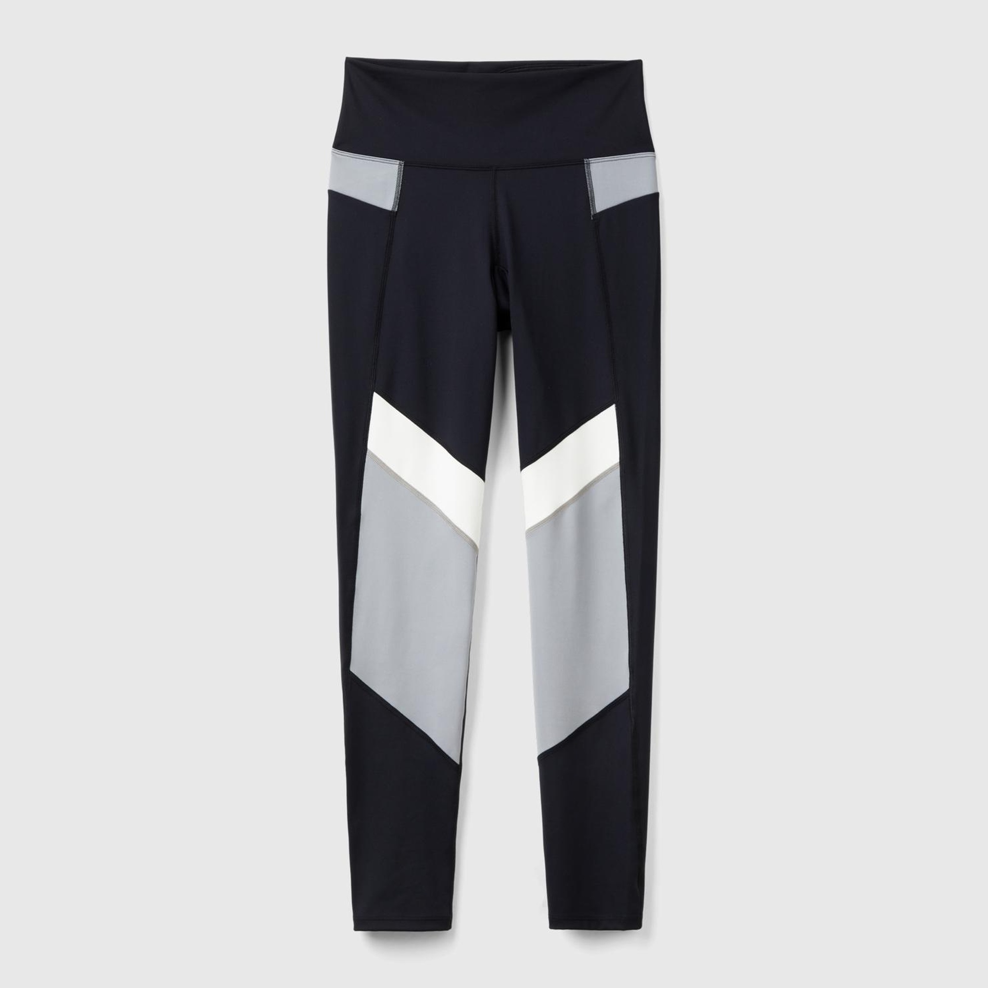 Kadın Siyah Kontrast Renk Detaylı Arkası Telefon Cepli Yüksek Bel Tayt